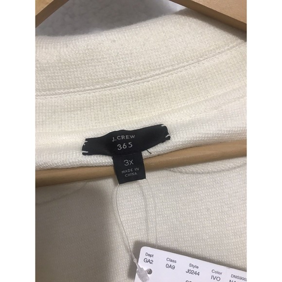 J.Crew 365 Sophie in Beige Open-Front Sweater Blazer Cardigan XXXL 3x 3/4 Sleeve - Picture 3 of 6